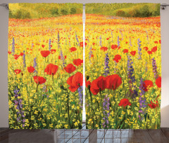 Field with Poppies Farm Curtain