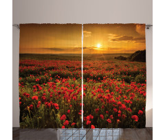 Sunset Meadow Farmland Curtain