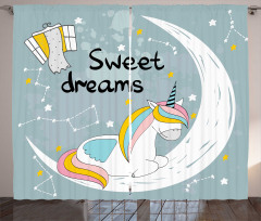 Unicorn on Crescent Curtain