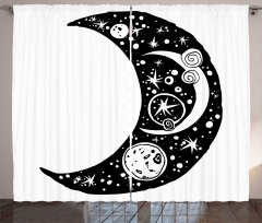 Crescent Doodle Curtain