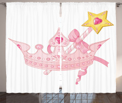 Crown and Magic Wand Curtain