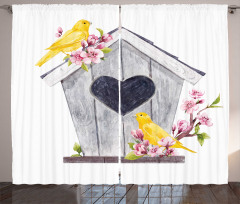 Heart Floral Nest Curtain