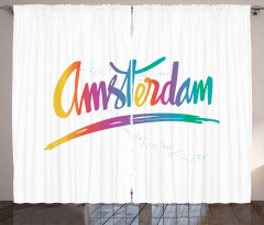 Colorful Hand Lettering Curtain