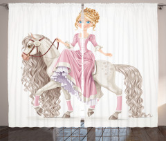 Princess on White Horse Curtain
