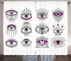 Evil Seeing Eye Sign Curtain