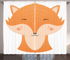 Happy Animal Face Simplicity Curtain