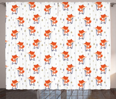 Animal with Scooter Tiny Trees Curtain