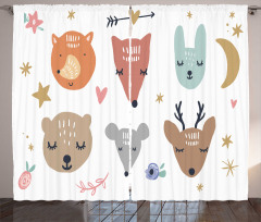 Scandinavian Animals Curtain