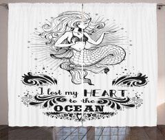 Aquatic Mermaid Curtain