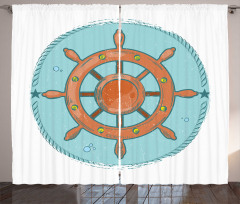 Wheel Cartoon Curtain