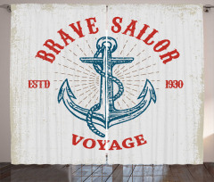 Voyage Anchor Art Curtain