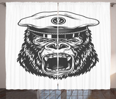 Seaman Gorilla Art Curtain