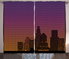 80's Skyline Curtain