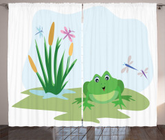 Dragonflies Plants Amphibian Curtain