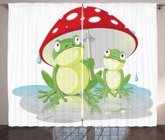 Animal in Mushroom Umbrella Curtain