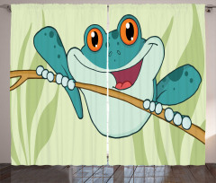 Happy Animal in Nature Curtain