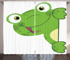 Cartoon Smiling Animal Curtain