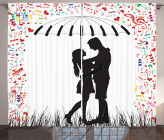 Young Romantic Couple Curtain