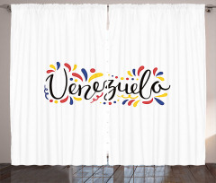 Colorful Cursive Wording Curtain