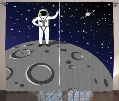 Man Landed on Moon Curtain