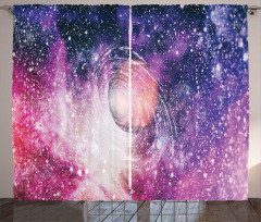 Vivid Galactic Art Curtain