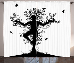 Forest Spirit Art Curtain