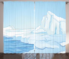 Cartoon Style Winter Theme Curtain