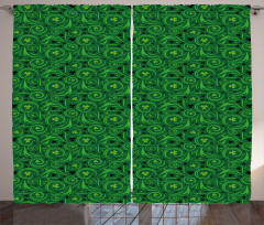 Irish Swirl Shamrock Curtain