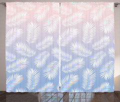 Summer Tropic Fan Palm Leaves Curtain