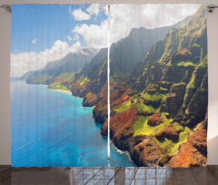 Island Sunshine Panorama Curtain