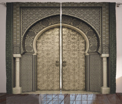 Aged Gate Geometric Curtain