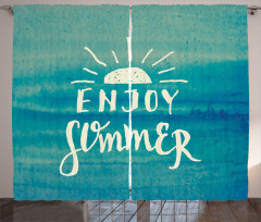 Enjoy Summer on Watercolor Curtain