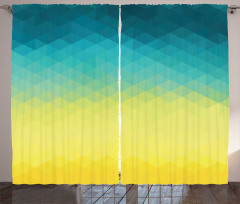 Polygonal Color Changes Curtain