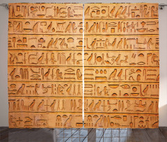 Hieroglyphs Composition Curtain