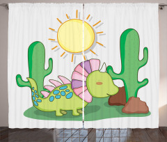 Styracosaurus Doodle Curtain