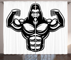 Athletic Bodybuilder Beast Curtain