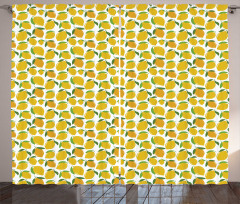 Energetic Colors Citrus Art Curtain