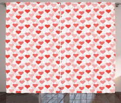 Love Arty Hearts Curtain