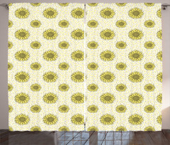 Sunflowers Spots Curtain