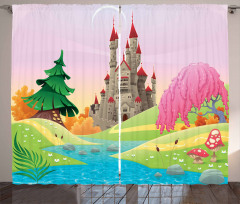 Fairytale Castle Woodland Curtain