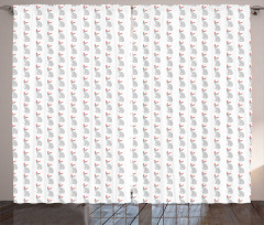 Cartoon Cats Repetition Curtain