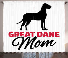 Dog Mom Lettering Curtain