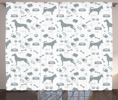 Dog Lover Concept Items Curtain