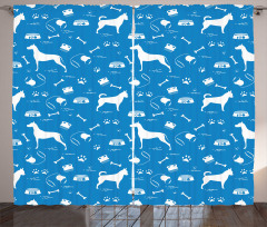 Dogs and Items Curtain