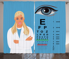 Female Ophthalmologist Curtain