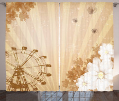 Vintage Flora Fun Ride Curtain