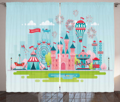 Childish Cartoon Fun Curtain