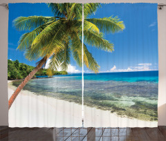 Island Paradise for Travelers Curtain