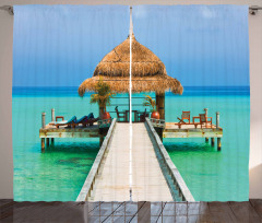 Maldives Beach Relaxation Curtain