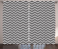 Abstract Quirky Zigzag Curtain